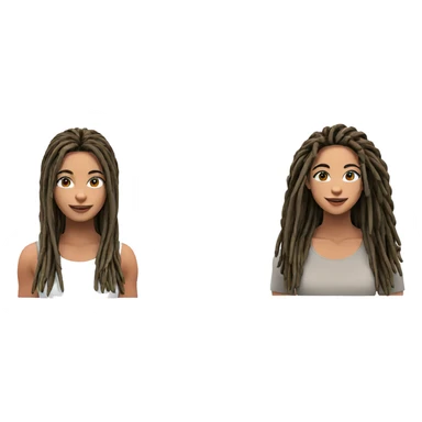 smiling girl with dreadlocks sticker