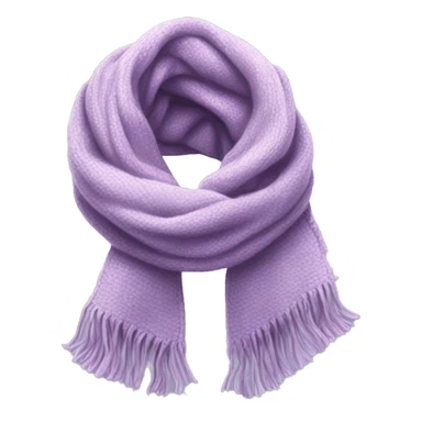 Realistic light purple winter scarf isolated. sticker