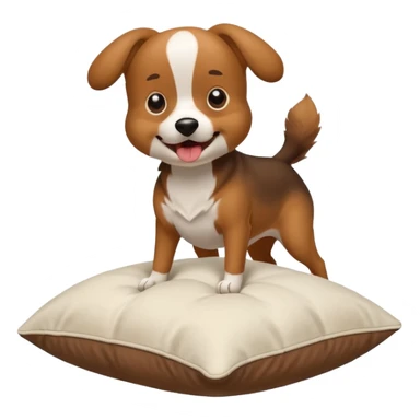 A dog humping a pillow sticker