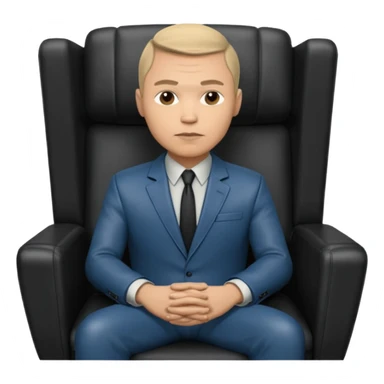 man sitting in a Interview chair from Mindhunter TV show sticker