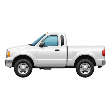 WHITE PICKUPTRUCK SIDE VIEW sticker