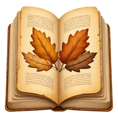 open book, beige and brown colours, autumn vibe sticker