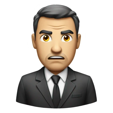 Business man, angry sticker