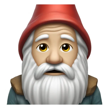 garden gnome very sad sticker