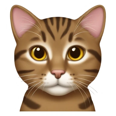 Brown tabby cat with pi j heart sticker