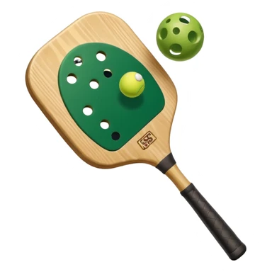 Pickleball paddle with ball on it sticker
