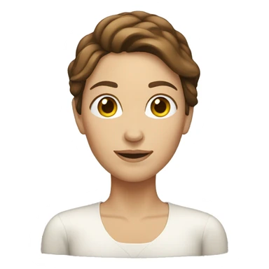 Caucasian woman with brown hair sticker