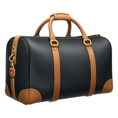 sac de sport noir sans motif sticker