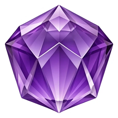 A purple amethyst crystal with shimmering facets.

































































 sticker