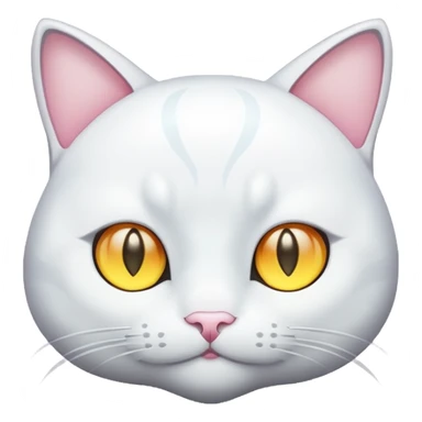 white cat luminous sticker