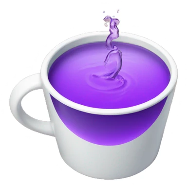 Purple water in cup  sticker