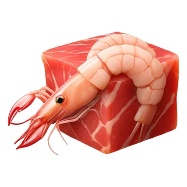meatcube prawn sticker