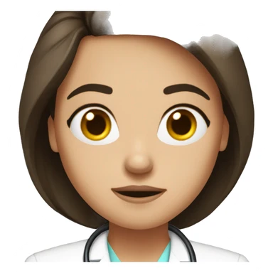 indignant female doctor brunette sticker
