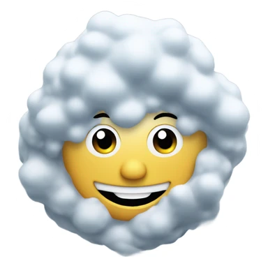 Happy face with pile of snow sticker