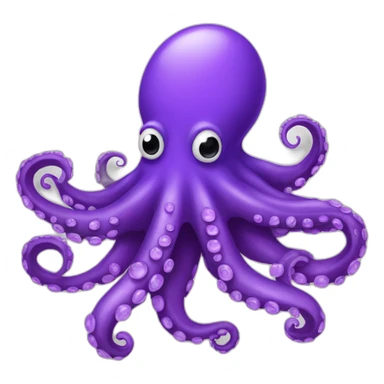purple octopus on a party sticker