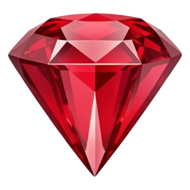 red ruby, diamond gem shape sticker