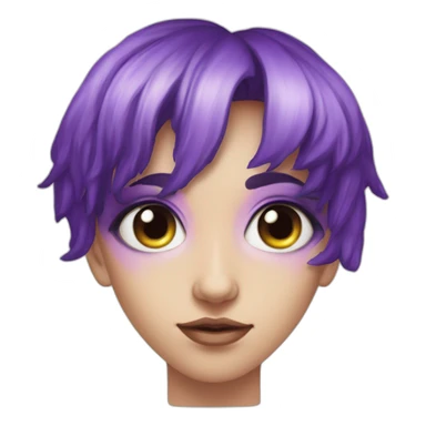 majestic godly violet iris eyeball serious symmetrical sticker