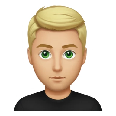 Lance Bass green eyes, blonde hair, black shirt sticker