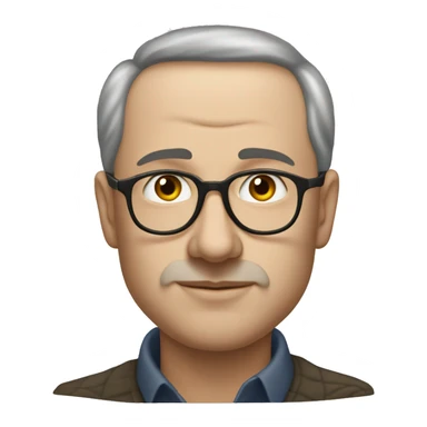 Russian writer Vasily Bykov, smooth-shaven, thin, black and white. sticker