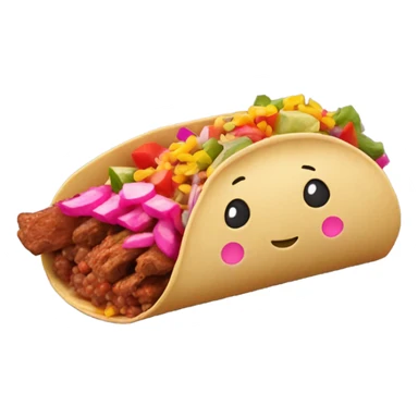 Hot pink taco  sticker
