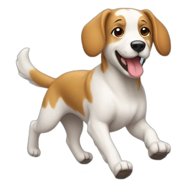 chien en jogging sticker