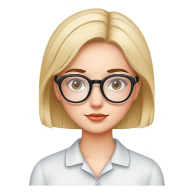 Girl with glasses sticker