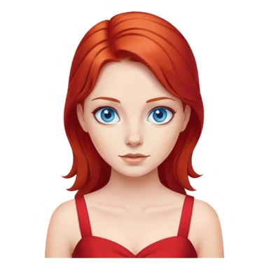 Red king blue eyes, red dress sticker