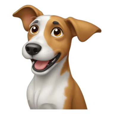 dog begging for a treat sticker