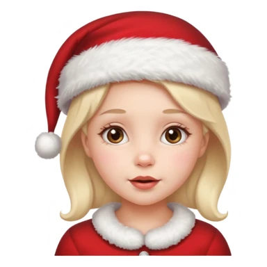 christmas girl look like baby face sticker