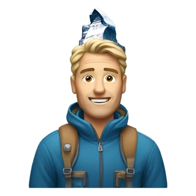 man with matterhorn mountain sticker