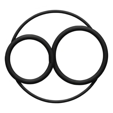 Make to round circles and one long line sticker