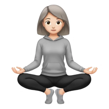 ADHD girl in sweatshirt and yoga pants sticker