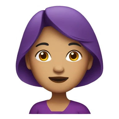 Filipino lady with purple sticker