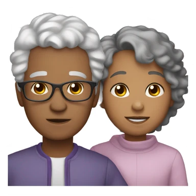 Grandparents with Mika sticker