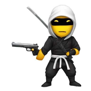 Ninja with gun sticker
