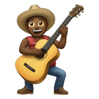 peso pluma playing guitar sticker