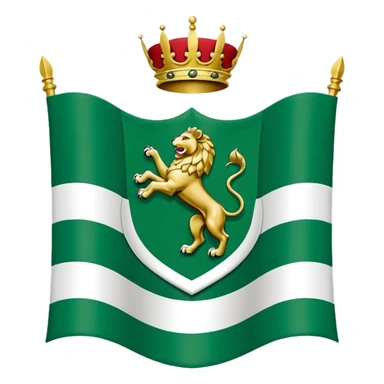 consta de tres franjas horizontales de igual anchura: verde, blanca y verde. lleva en el centro el escudo de Andalucía, diseñado por Blas Infante, que muestra a Hércules entre dos columnas que representan el Estrecho de Gibraltar, flanqueado por dos leones sticker