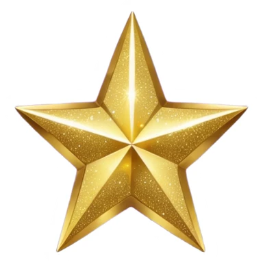 Estrela com 3 pontas roxa com glitter sticker