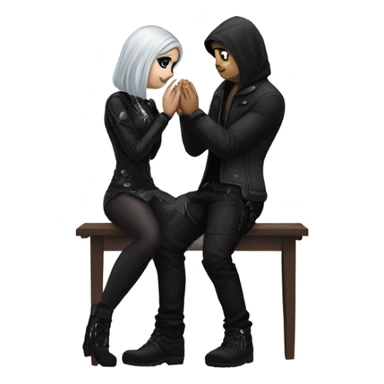 Sigma male proposing to goth gf sticker