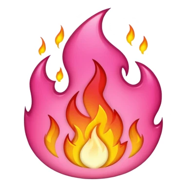 Pink fire sticker