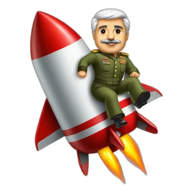 Iran dictator riding a rocket sticker