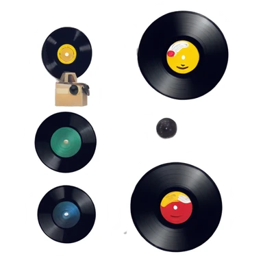 Vinyl-record-display-storage sticker