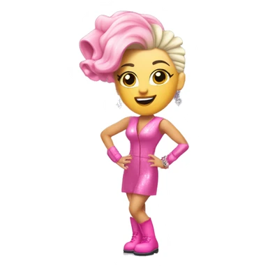 The singer P!nk do 🤘🏼full bodym singing  sticker