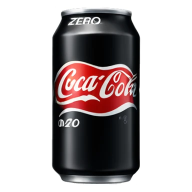black COKE ZERO can sticker
