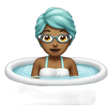 woman doctor doing bath sticker
