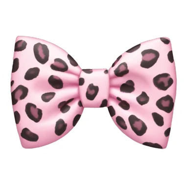 Light pink leopard print bow sticker