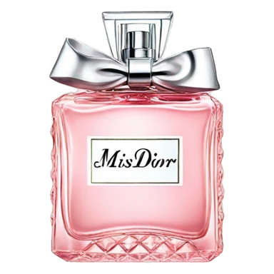 Light pink Miss Dior perfume with bow sticker