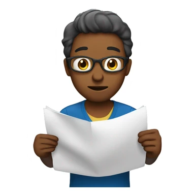 human checking news sticker