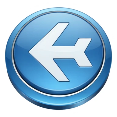 Verificado azul con la flecha blanca sticker