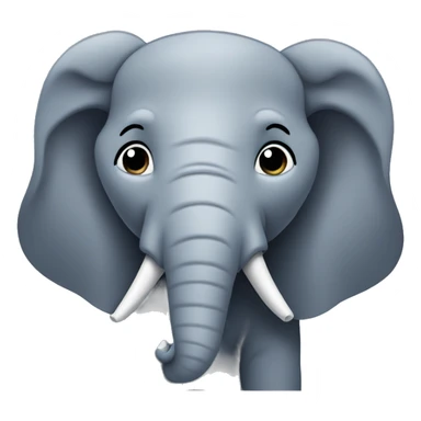 Elephant with curly hair  sticker